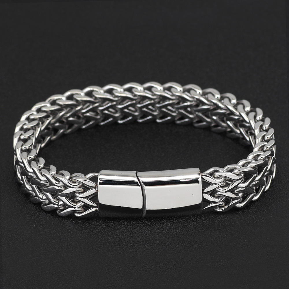 Magnetic Buckle Men's Titanium Steel Bracelet