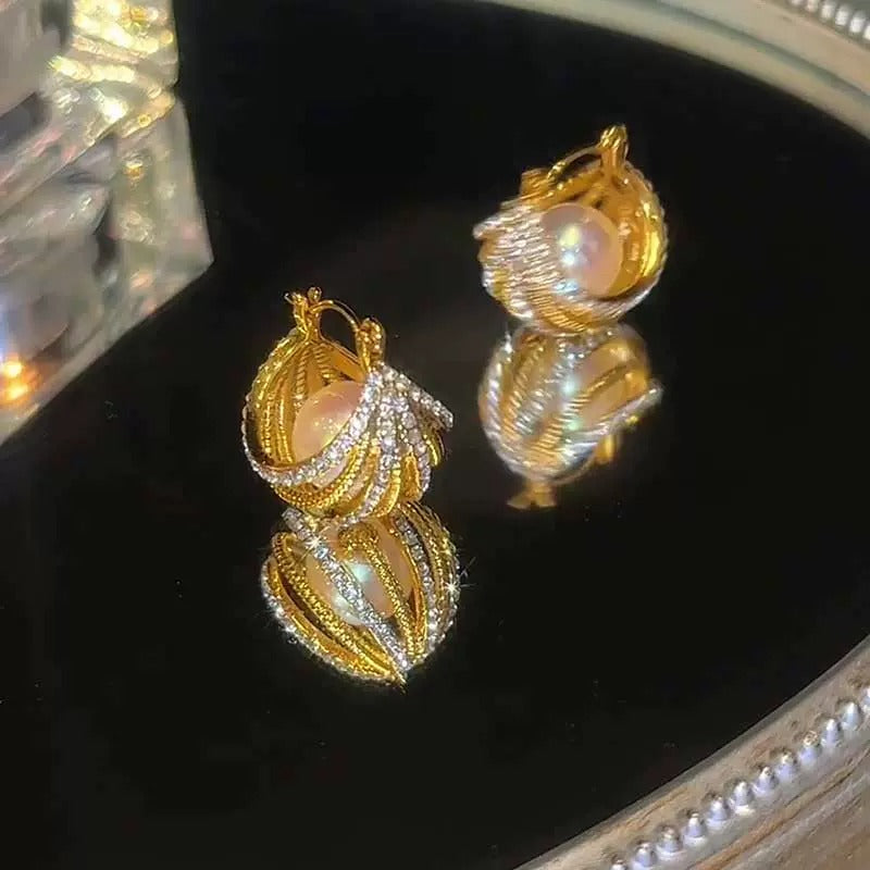 high-grade micro-diamond basket (gold plated)