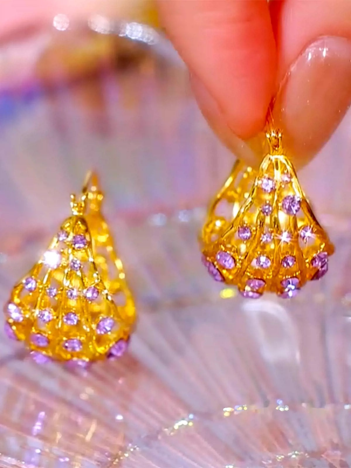 Trendy Micro zircon earrings (18K Gold Plated)