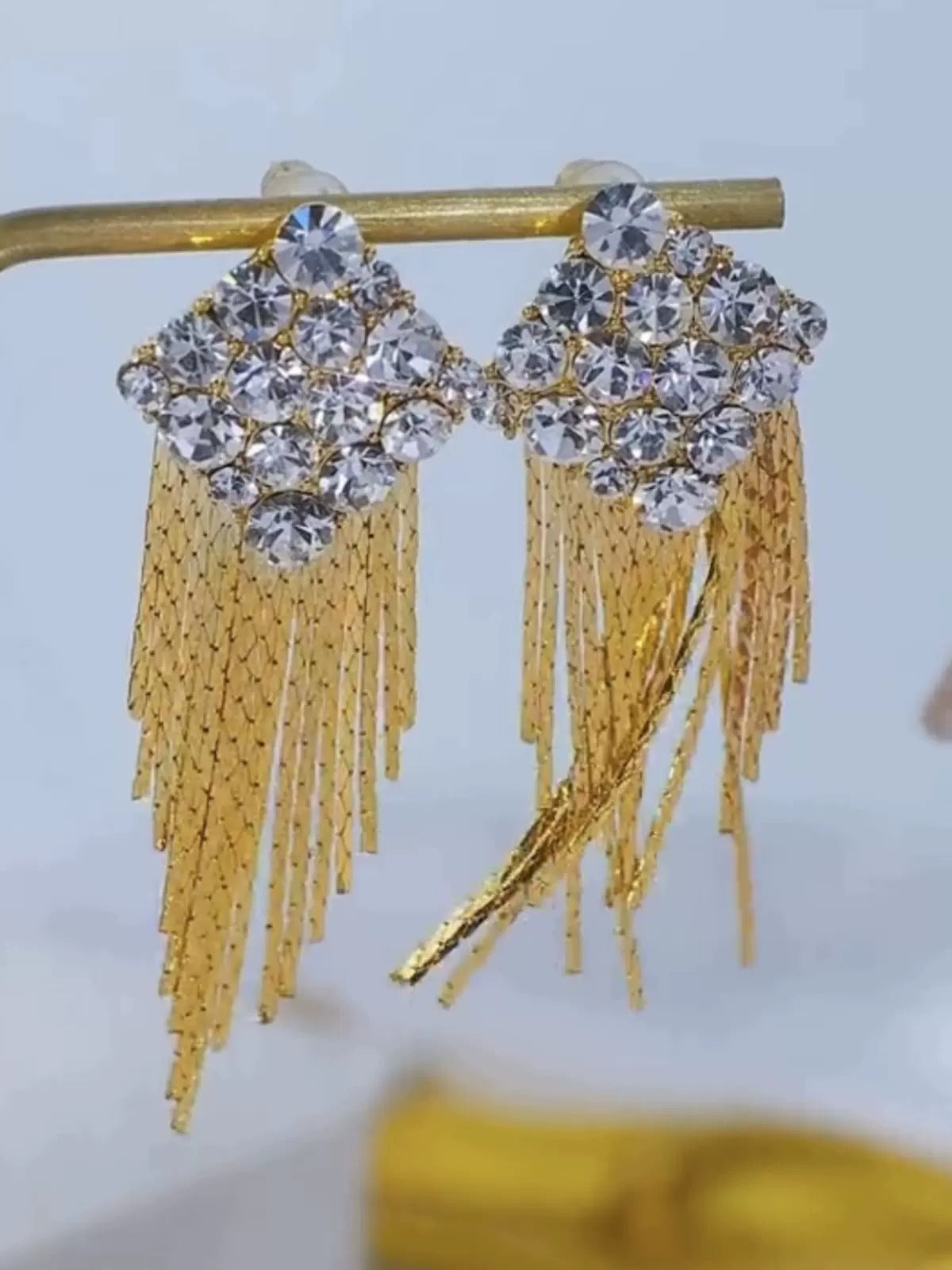 18k gold plated Diamond zircon earrings