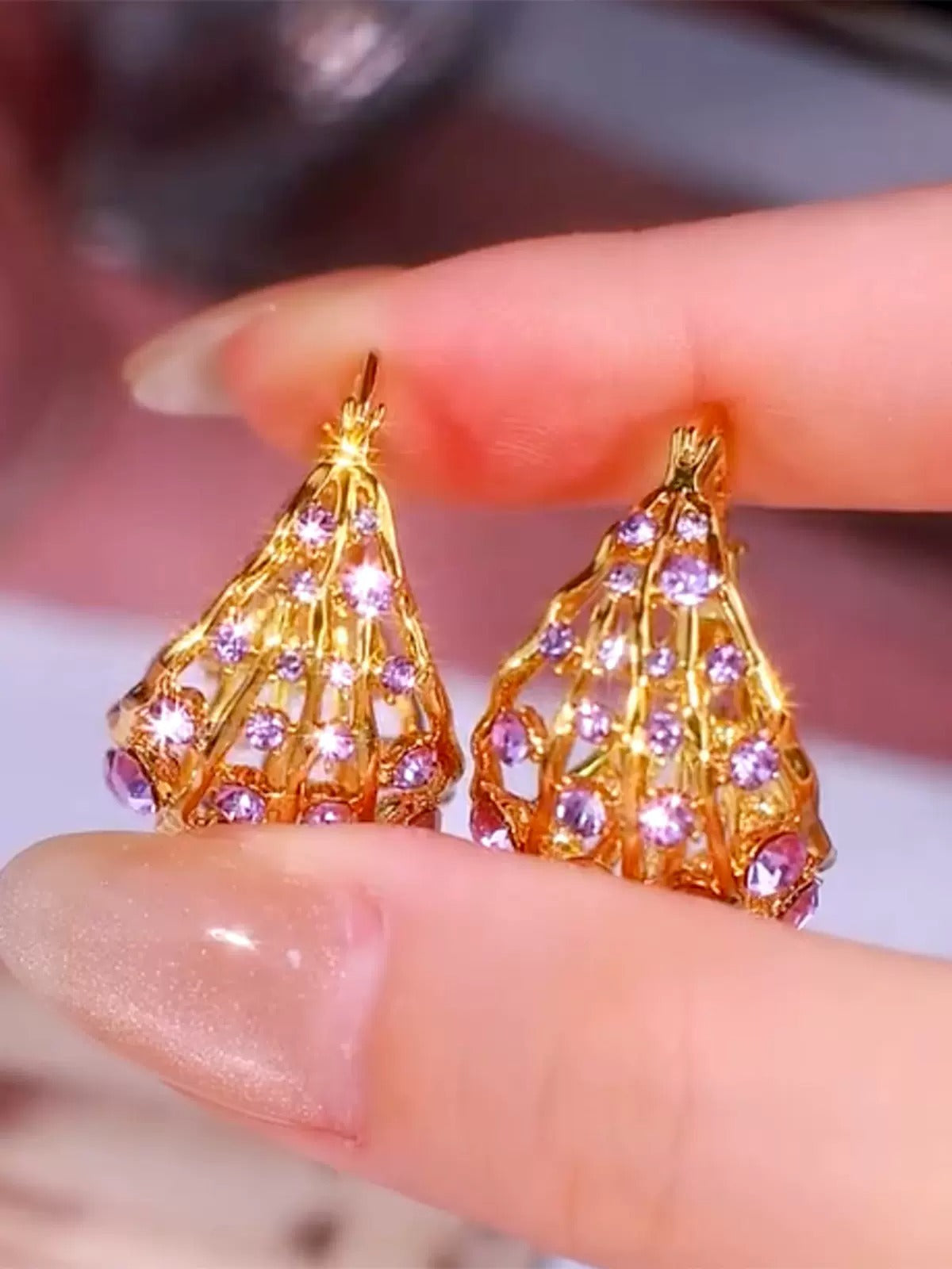 Trendy Micro zircon earrings (18K Gold Plated)