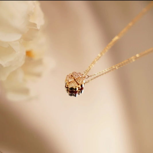 18K Gold-Plated Red Onyx Magnetic Necklace