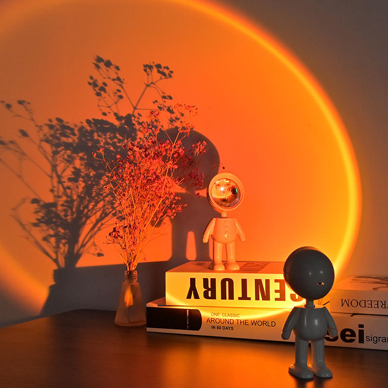 Astronaut Robot Sunset Projector Lamp