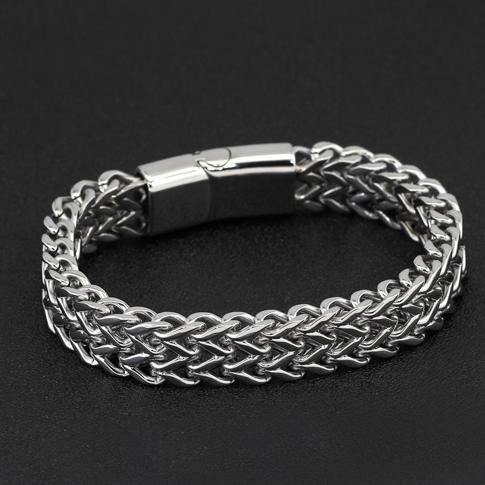 Magnetic Buckle Men's Titanium Steel Bracelet