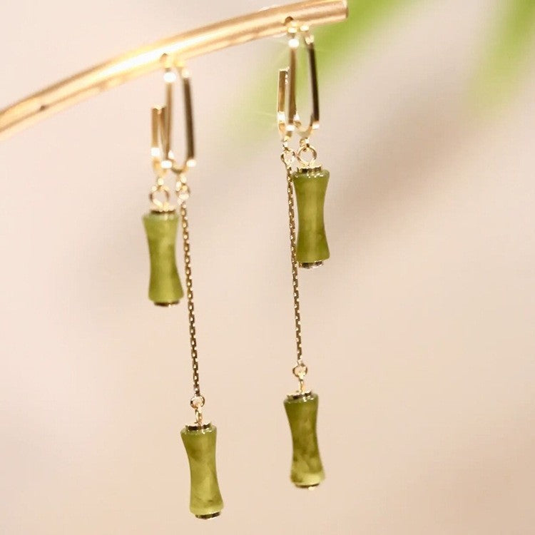 Bamboo earrings(925 sterling silver)