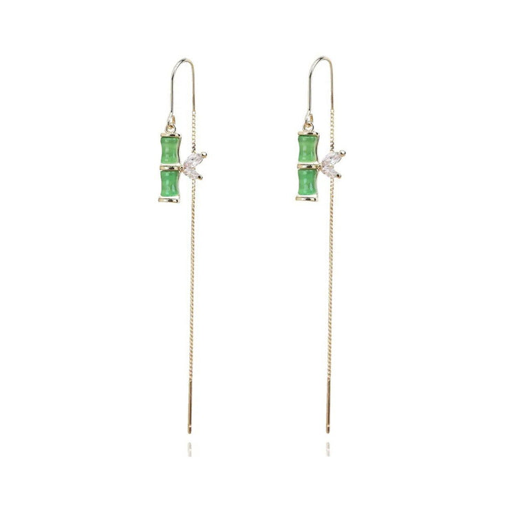 Bamboo earrings(925 sterling silver)