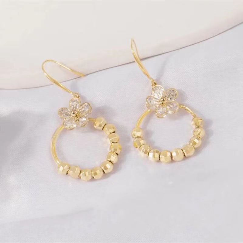 Multi beads earrings(Gold Plated)