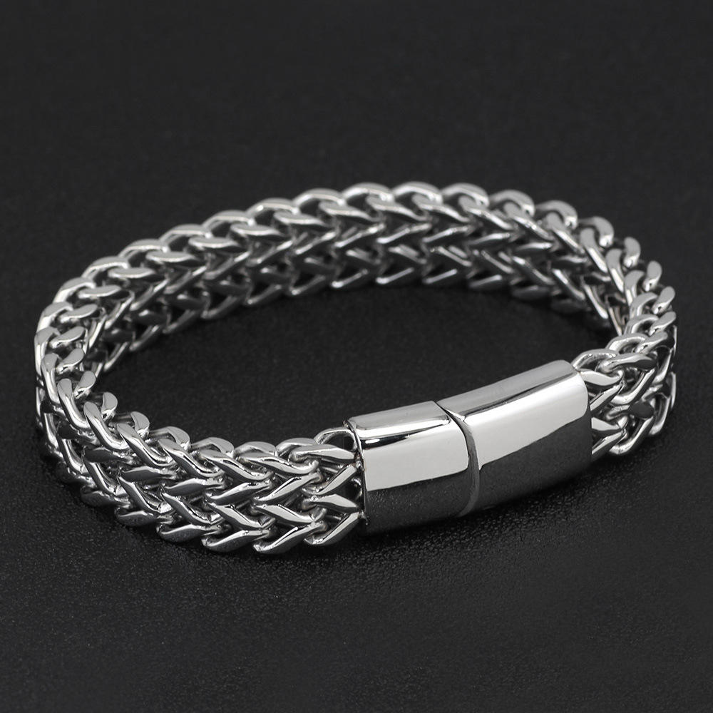 Magnetic Buckle Men's Titanium Steel Bracelet