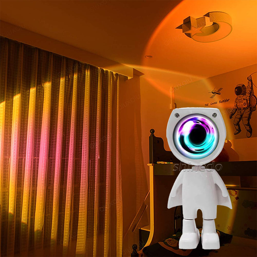 Astronaut Robot Sunset Projector Lamp